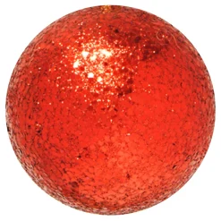 BALL GLITTER 250MM RED