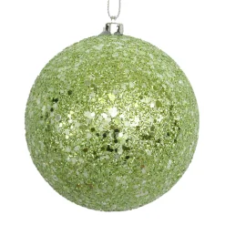 BALL GLITTER 100MM SAGE GREEN
