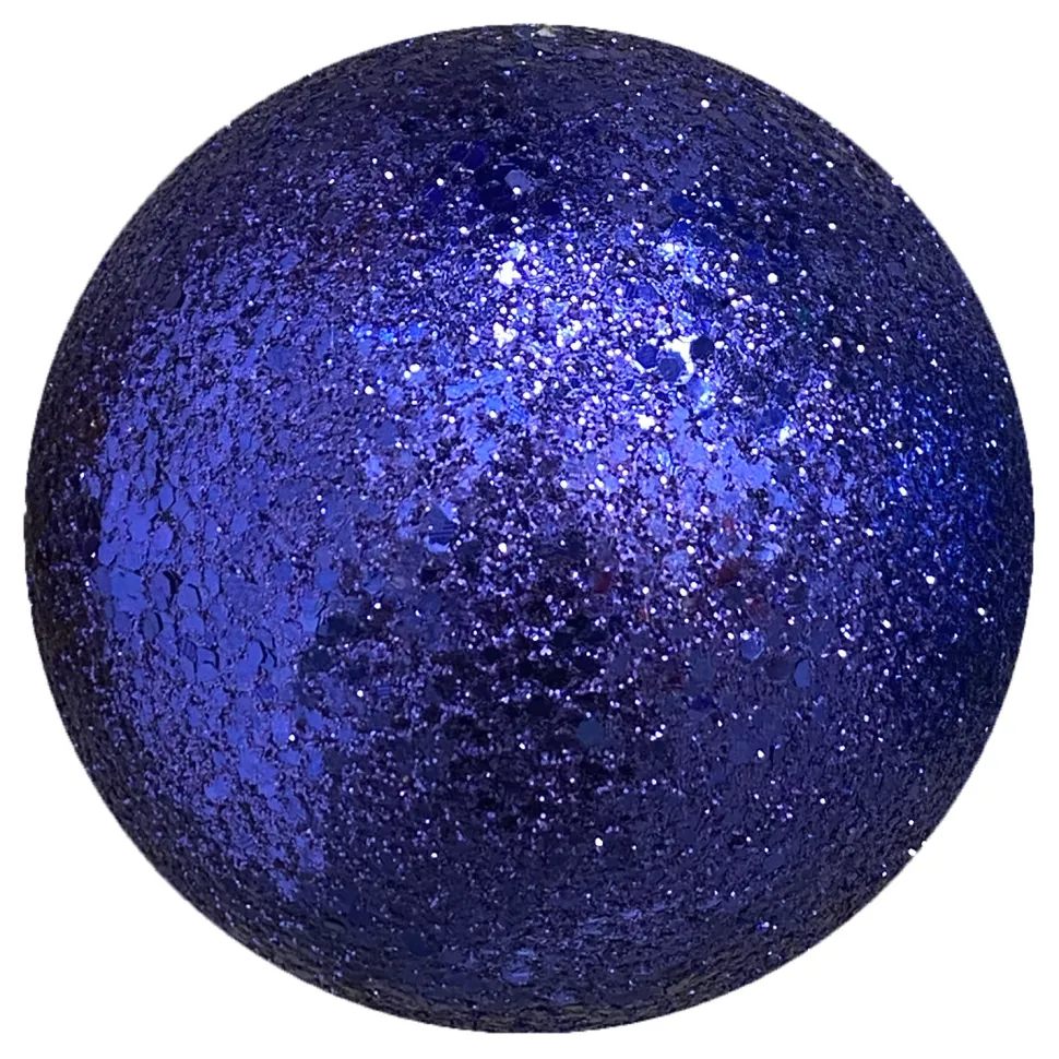 BALL GLITTER 120MM SAPPHIRE BLUE