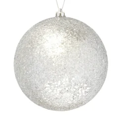 BALL GLITTER 120MM SILVER