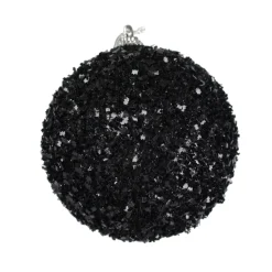 BALL GLITTER-3D 105MM BLACK