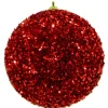 BALL GLITTER-3D 105MM RED