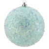 BALL GLITTER-IRR 3D 100MM ICE BLUE