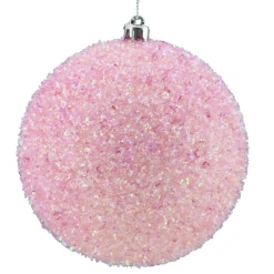 BALL GLITTER-IRR 3D 100MM PINK