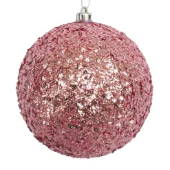 BALL GLITTER-MIXED 100MM MAUVE