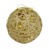 BALL GOLD SEQUIN ROPE 10″ LED LIGHTS B/O CLEAR/ CHAMPAGNE
