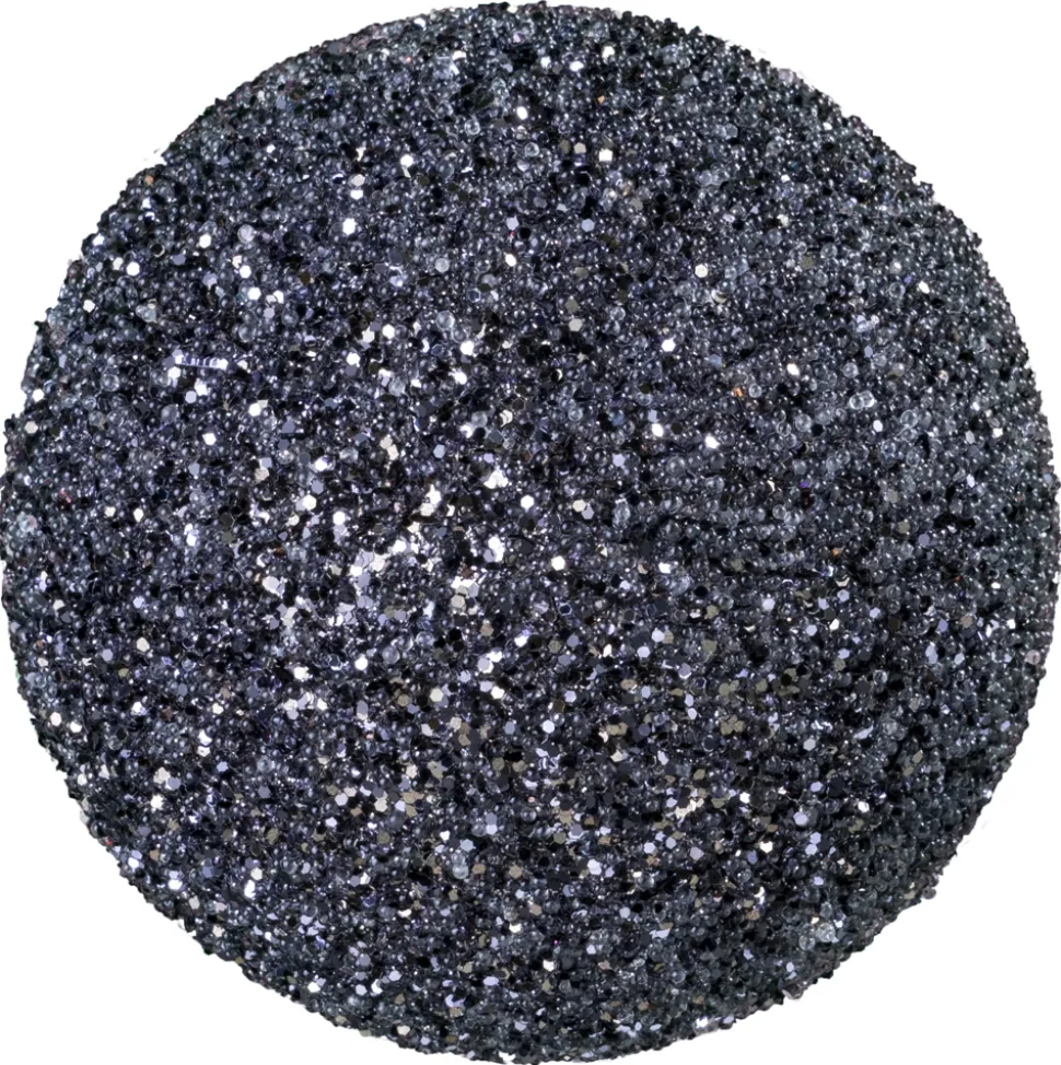 BALL ICE BEAD & GLITTER 100MM BLACK