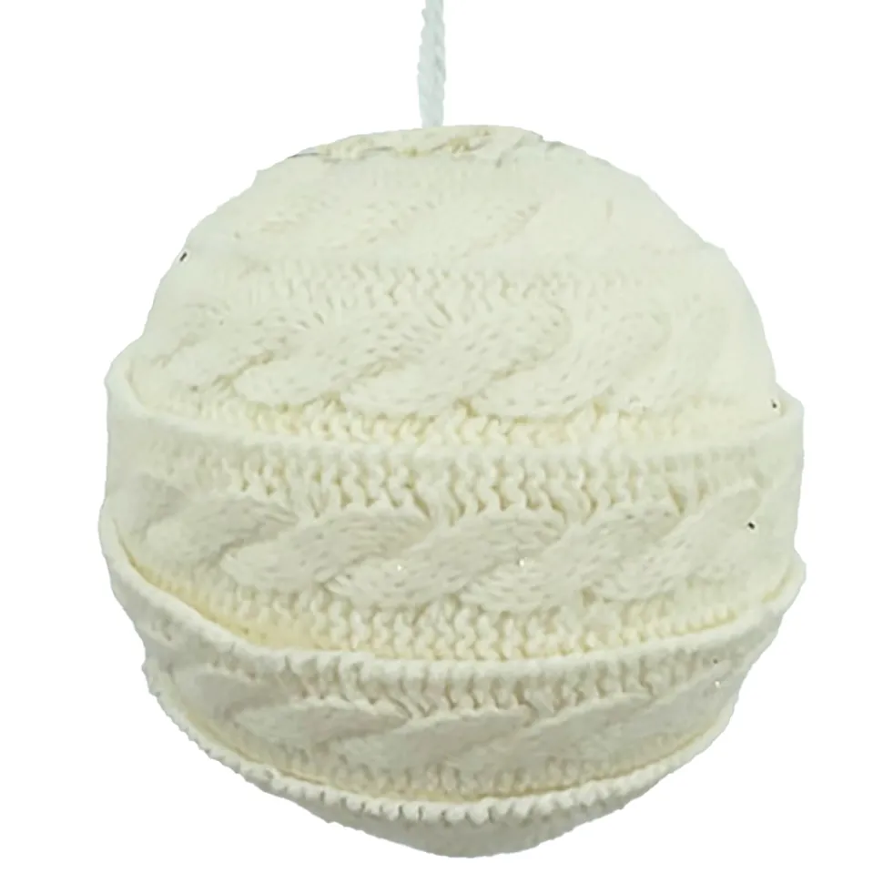 BALL KNITTED FABRIC CREAM 4″