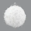 BALL MEATL WIRE/ SNOW 5″ WHITE SPARKLE