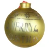 BALL “MERRY CHRISTMAS” 100MM MATT GOLD