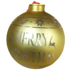 BALL “MERRY CHRISTMAS” 100MM MATT GOLD