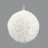 BALL METAL WIRE/ GLITTER 150MM WHITE