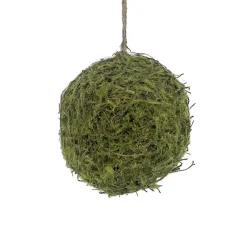 BALL MOSS/ TWIG 4.5″ GREEN W/ RATTEN