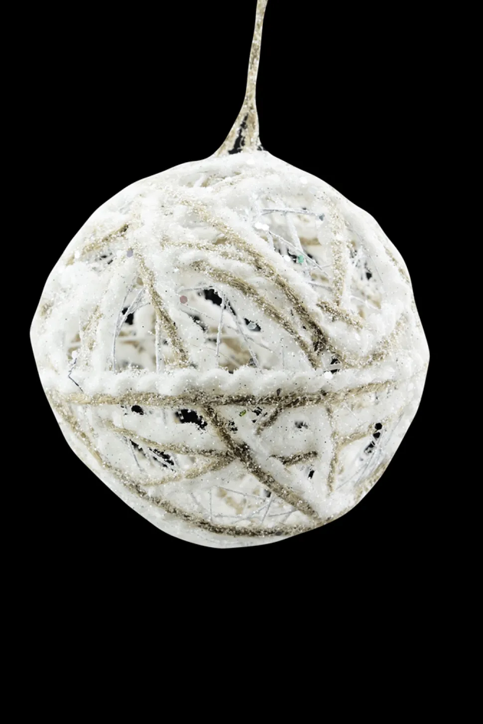 BALL NATURAL HEMP 5″ WHITE COTTON W/GLTR