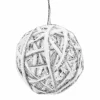 BALL NATURAL HEMP 4.5″ WHITE COTTON W/ GLITTER