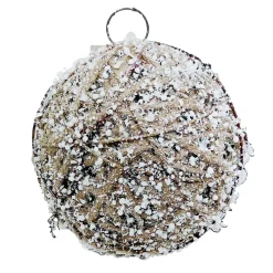 BALL NATURAL JUTE ROPE 5″ W/ SNOW & ICE FROSTING