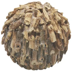 BALL NATURAL TWIG LOOK 6.5″ NATURAL FROSTED