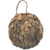 BALL NATURAL TWIG LOOK F 4.5″ NATURAL W/ FROST