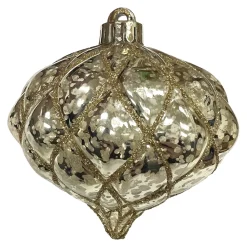 BALL ONION 4.5″ SHINY GOLD DIAMOND PT. W/ GOLD GLTR.