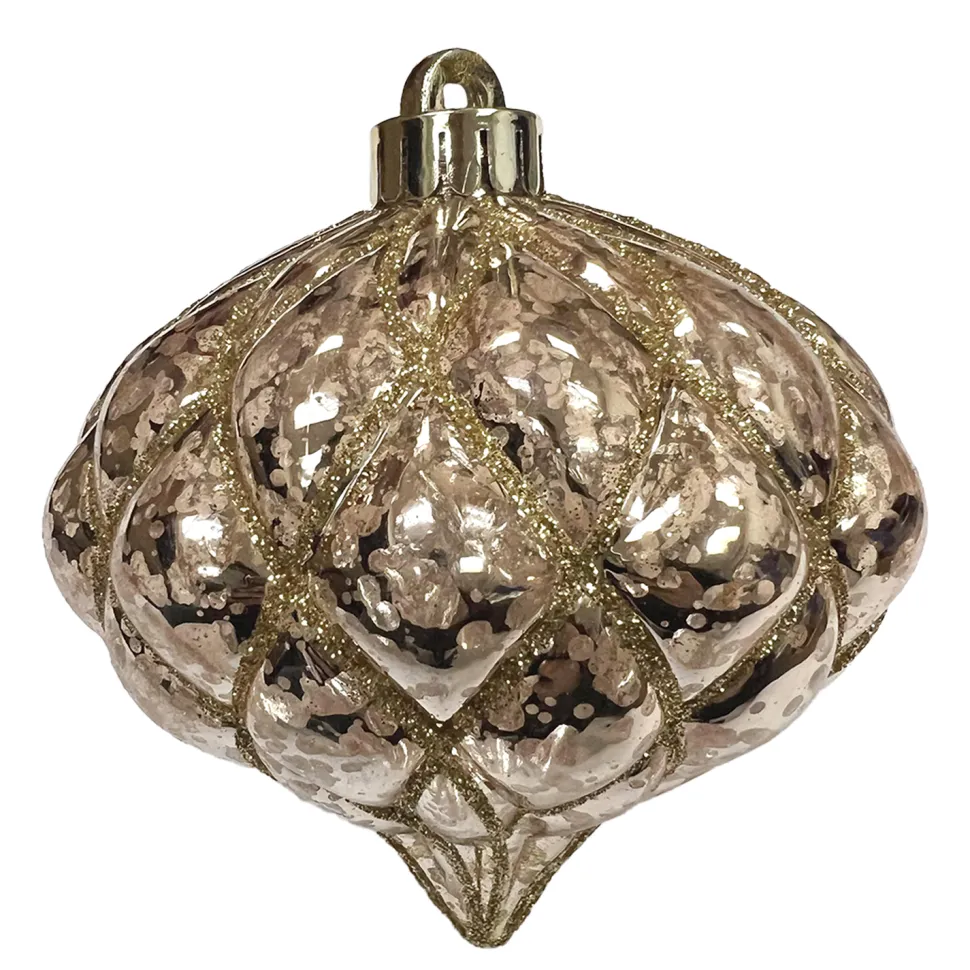 BALL ONION 4.5″ SHINY ROSE GOLD DIAMOND PT. W/ RG GLTR.