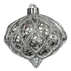BALL ONION 4.5″ SHINY SILVER DIAMOND PT. W/ SILVER GLTR.