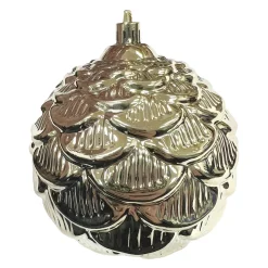 BALL PINECONE LOOK 100MM SHINY GOLD