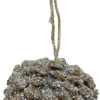BALL PINECONE CHIP 3″ NATURAL/ ICED