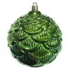 BALL PINECONE LOOK 100MM SHINY GREEN