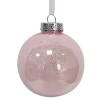 BALL PINK 100MM CLEAR W/ INSIDE GLITTER