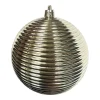 BALL RIBBED 100MM SHINY GOLD