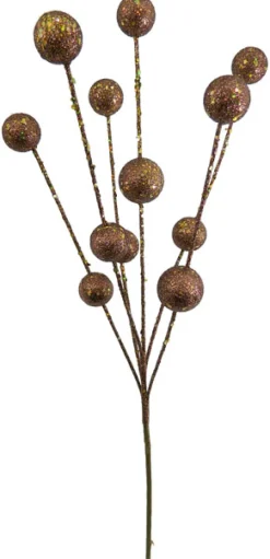 BALL SPRAY 16″ BROWN GLITTER