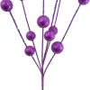 BALL SPRAY 16″ PURPLE GLITTER
