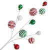 BALL SPRAY MIXED 23″X11 RED/ GREEN/ WHITE SEQUIN