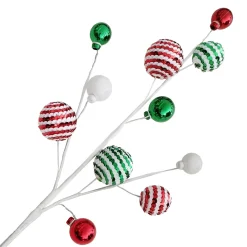 BALL SPRAY MIXED 23″X11 RED/ GREEN/ WHITE SEQUIN
