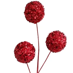 BALL SPRAY 26″X3.5″X3 RED SEQUINS