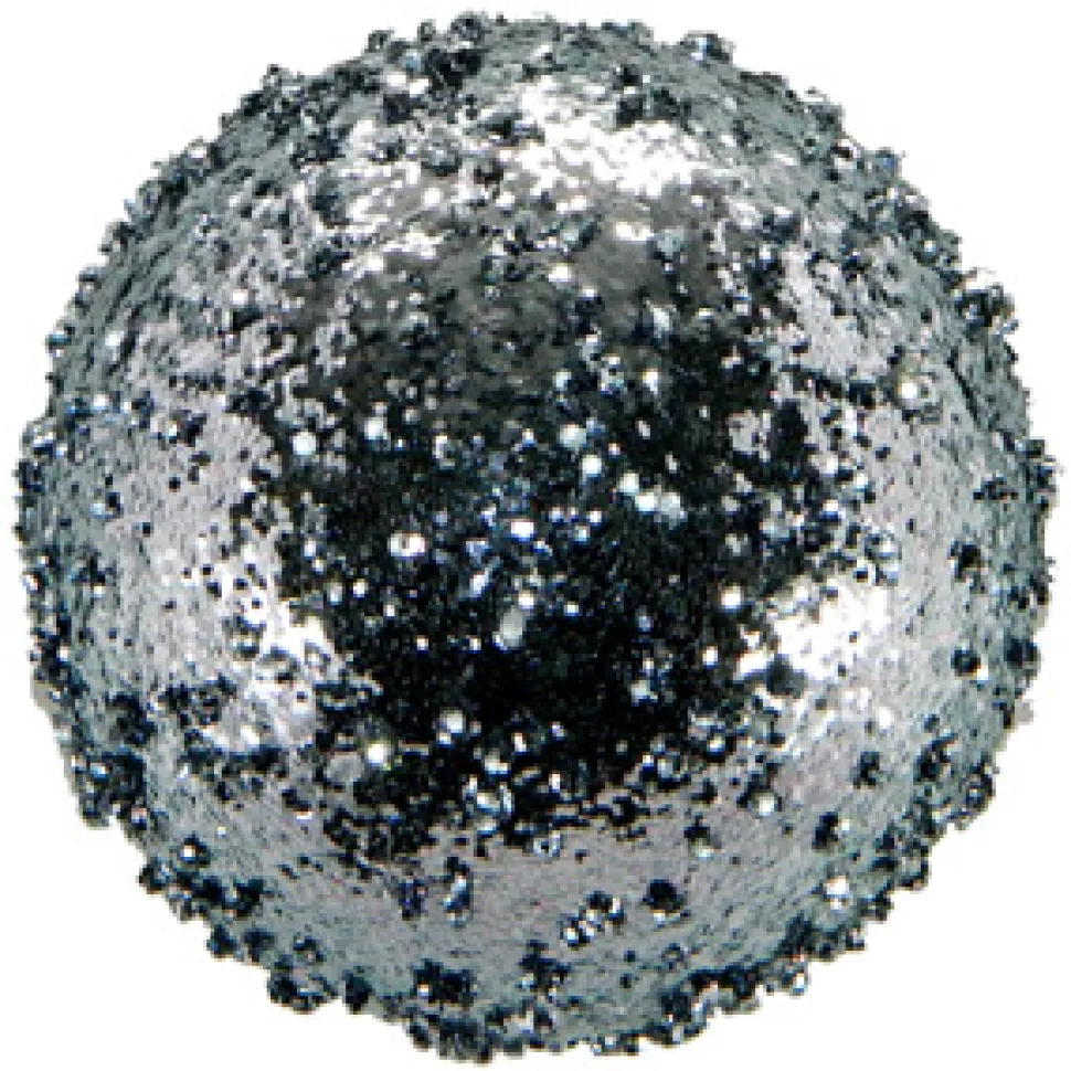 BALL VINTAGE ICE GLITTER 100MM PEWTER
