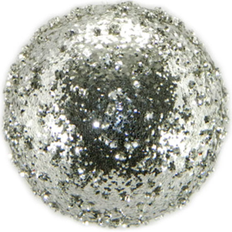BALL VINTAGE ICE GLITTER 100MM SILVER CN