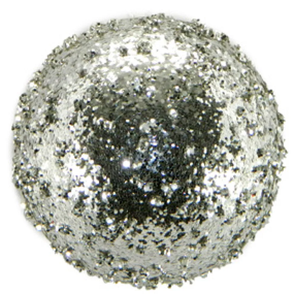BALL VINTAGE ICE GLITTER 120MM SILVER CN