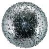 BALL VINTAGE ICE GLITTER 150MM PEWTER