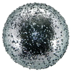 BALL VINTAGE ICE GLITTER 150MM PEWTER