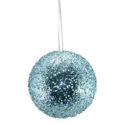 BALL VINTAGE ICE GLITTER 150MM ICE BLUE