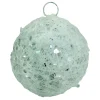 BALL WHITE WIRE & STRING 6″ W/ SEQUIN & ICE GLITTER