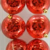 BALLS BOXED MERCURY FINISH 6PC 80MM RED