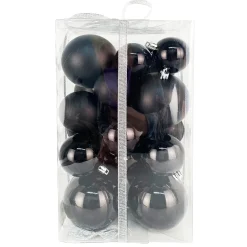 BALLS BOXED 27PC 50/60/80MM BLACK SHINY/ MATT