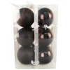 BALLS BOXED 12PC 60MM BLACK SHINY/ MATT