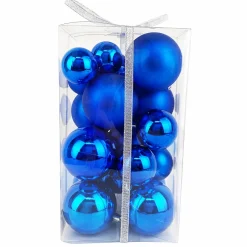 BALLS BOXED 27PC 50/60/80MM BLUE SHINY/ MATT