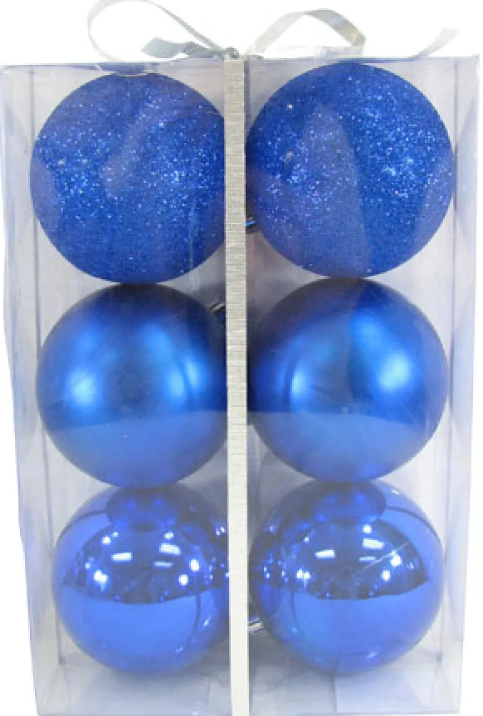 BALLS BOXED 6PC 80MM BLUE SHINY/ MATT