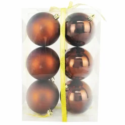 BALLS BOXED 6PC 80MM BURGUNDY SHINY/ MATT