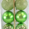 BALLS BOXED 6PC 100MM CHARTREUSE SHINY/ MATT