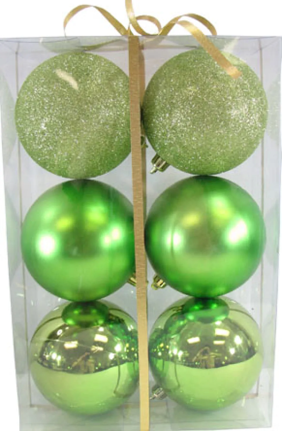 BALLS BOXED 6PC 100MM CHARTREUSE SHINY/ MATT